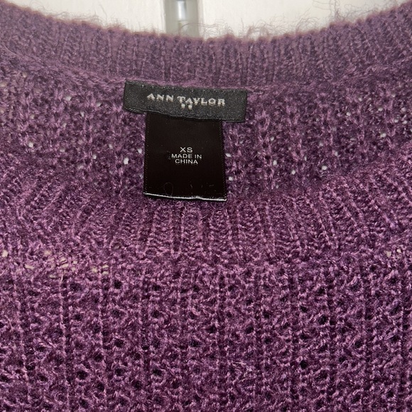 Ann Taylor XS wool purple sweater - Picture 2 of 8